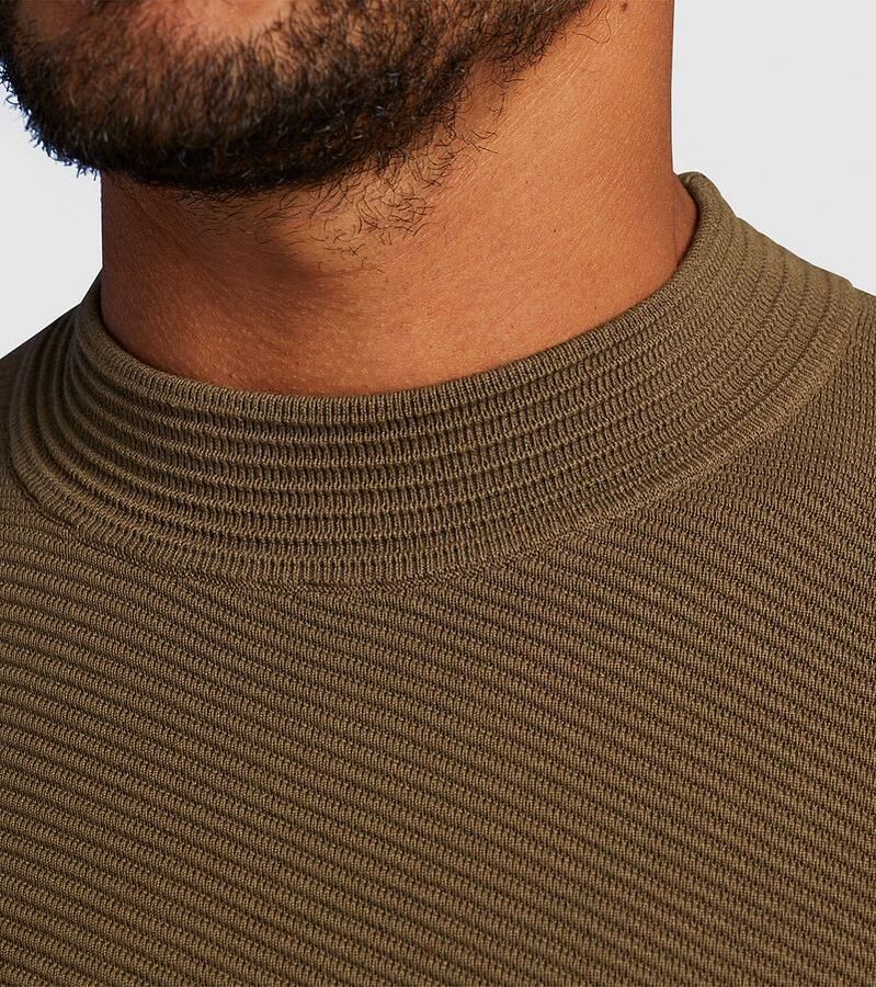 CAST IRON Heren Truien & Vesten Mock Neck Cotton Modal Mockneck Bruin - Foto 4