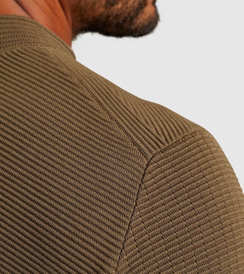 CAST IRON Heren Truien & Vesten Mock Neck Cotton Modal Mockneck Bruin - Foto 4