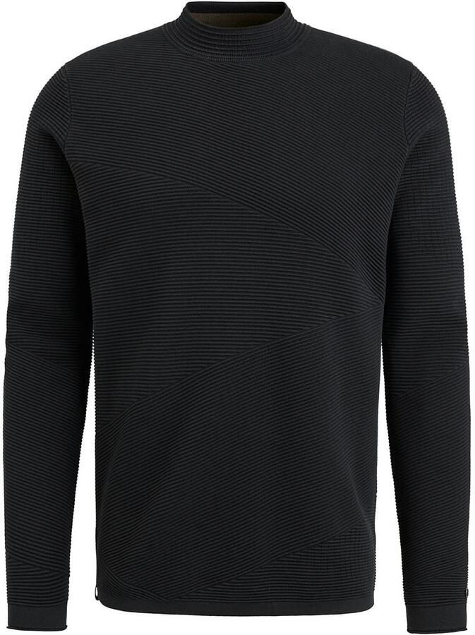 CAST IRON Heren Truien & Vesten Mock Neck Cotton Modal Mockneck Zwart - Foto 5