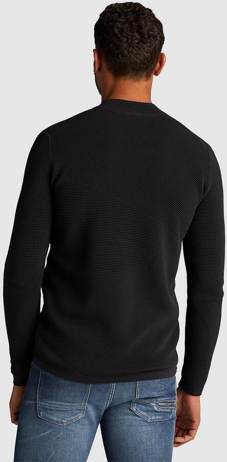 CAST IRON Heren Truien & Vesten Mock Neck Cotton Modal Mockneck Zwart - Foto 3