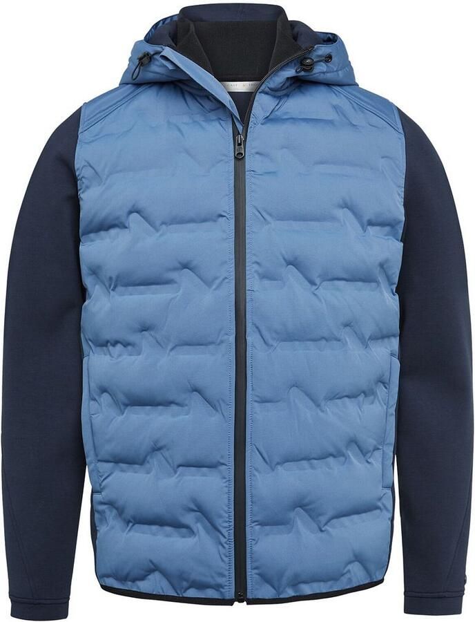 CAST IRON Heren Jassen Hooded Tech Jersey Interlock Blauw - Foto 3