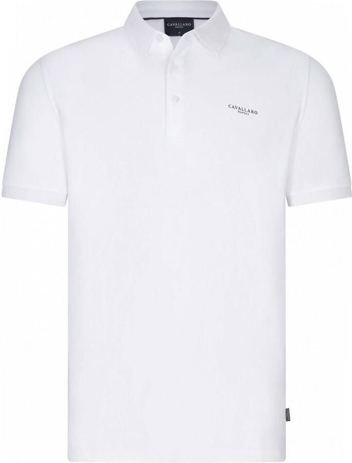 Cavallaro Napoli Cavallaro Bavegio Poloshirt Melange Wit - Foto 2