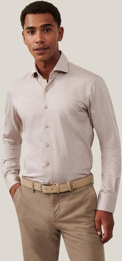 Cavallaro Elegante zandkleurige slim fit overhemd Beige Heren - Foto 3