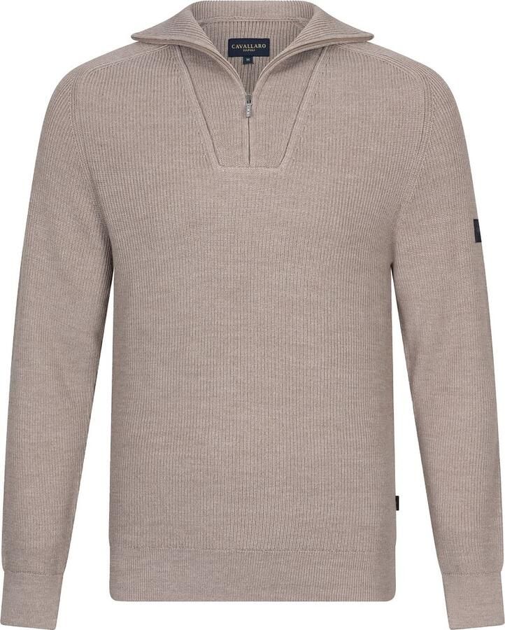Cavallaro Napoli Cavallaro Corsico Half-Zip Beige