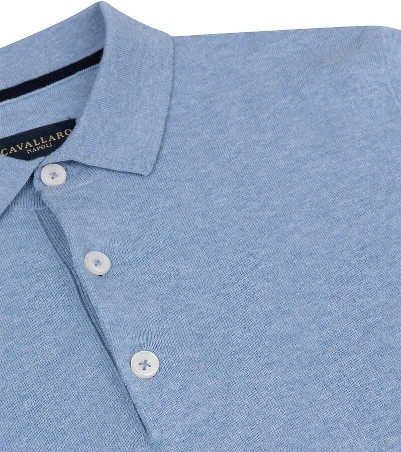 Cavallaro Lichtblauw poloshirt met korte mouwen Blue Heren