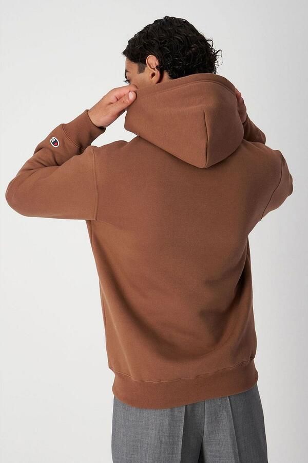 Champion Hoodie Logo Bruin Heren - Foto 3