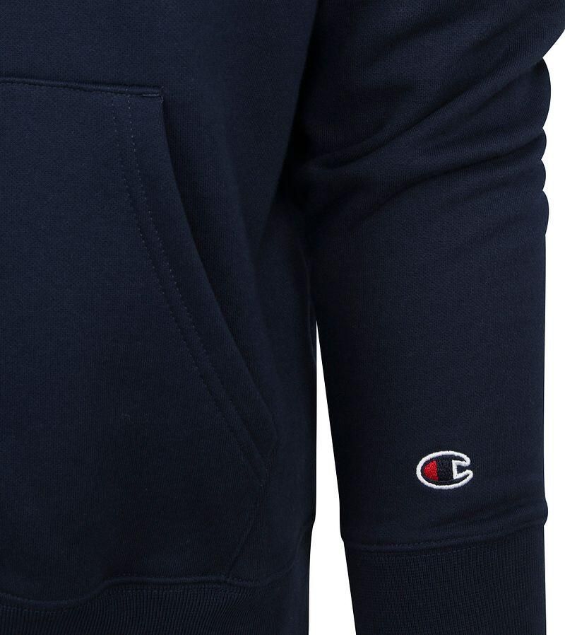Champion Logo Hoodie druknopen Donkerblauw - Foto 4