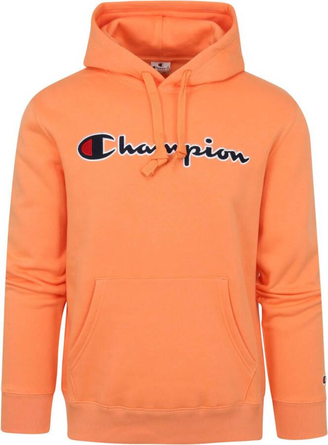 Champion Hoodie Logo Fel Oranje