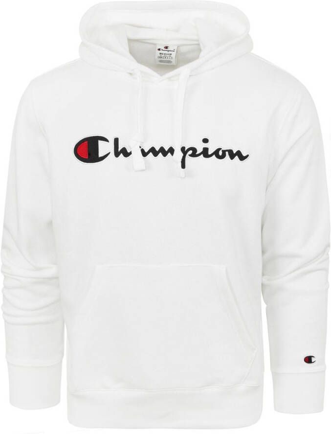 Champion Hoodie Script -logo Wit Heren