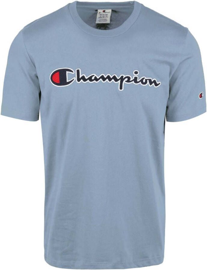 Champion T-Shirt Script Logo Blauw