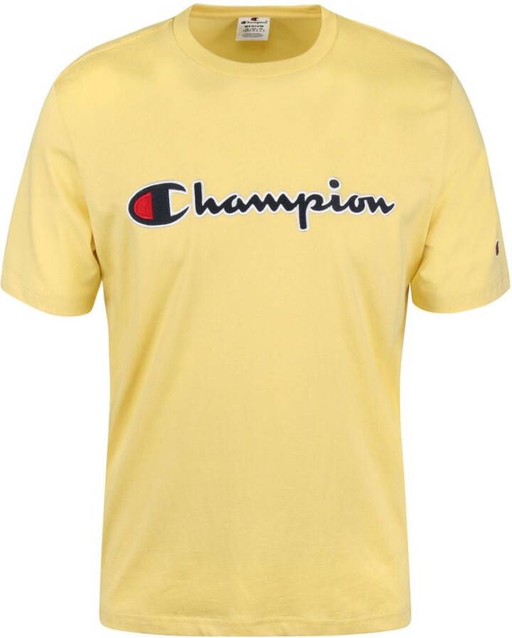 Champion T-Shirt Script Logo Geel