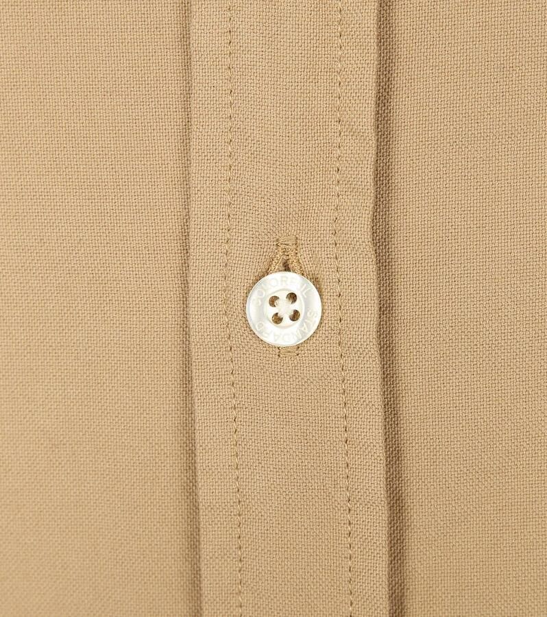 Colorful Standard Overhemd Lange Mouw Overhemd Khaki