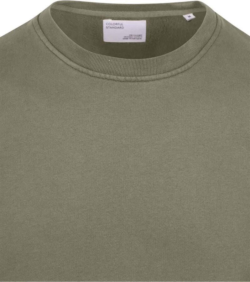 Colorful Standard Sweatshirt ronde hals Classic Organic dusty olive Groen Heren