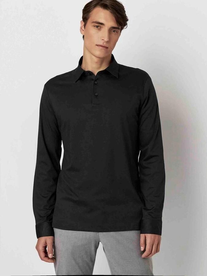 Desoto Poloshirt met lange mouwen Jersey polo Essential Kent lange mouw - Foto 2