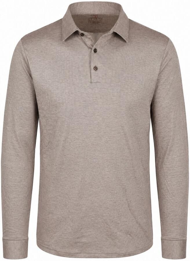 Desoto Longsleeve Poloshirt Essential Bruin