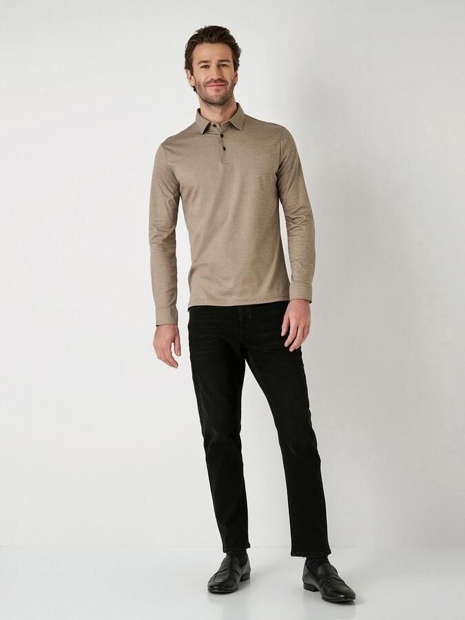 Desoto Longsleeve Poloshirt Essential Bruin - Foto 5