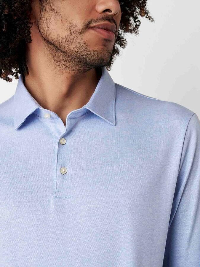 Desoto Poloshirt met lange mouwen Jersey polo Essential Kent lange mouw - Foto 3