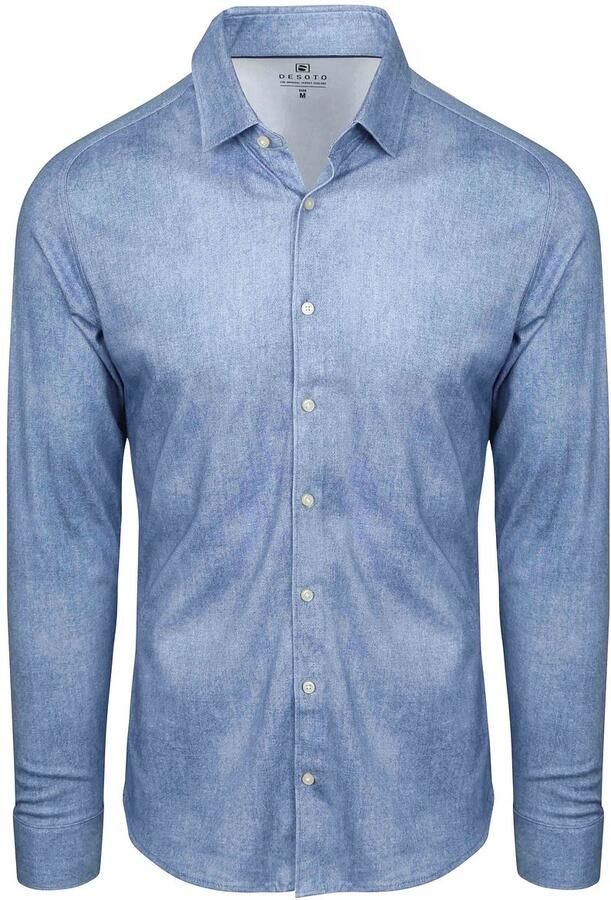 Desoto Overhemd Blue Bleached Denim