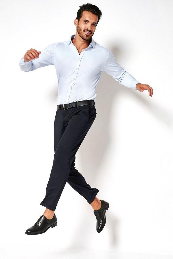 Desoto Overhemd met lange mouwen Jersey overhemd Casual Kent lange mouw