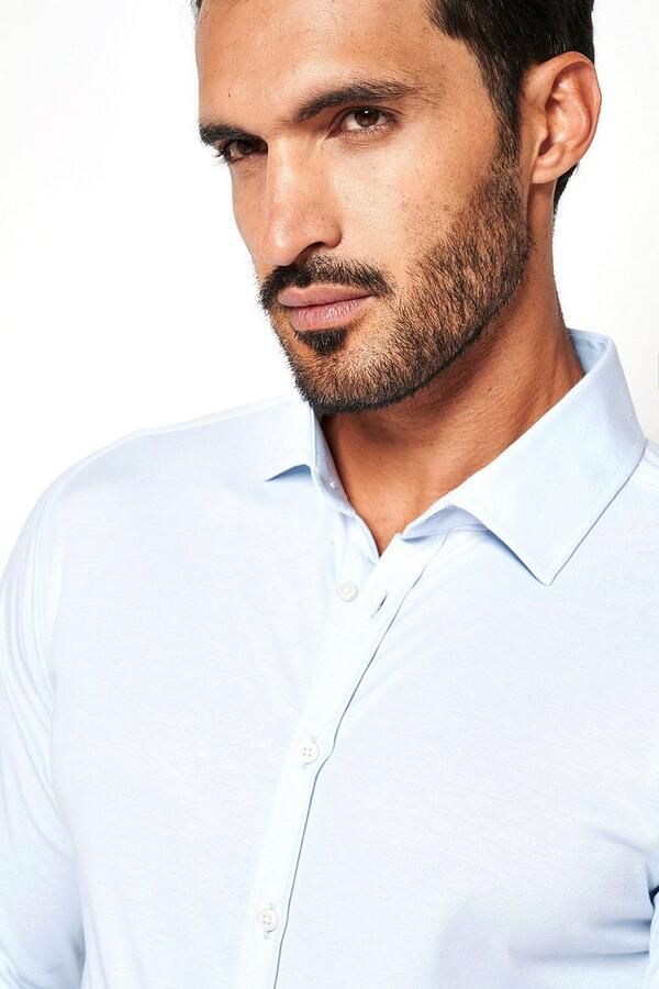 Desoto Overhemd met lange mouwen Jersey overhemd Casual Kent lange mouw - Foto 3