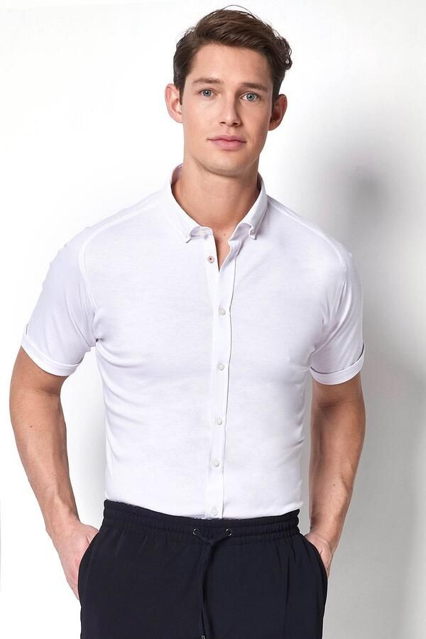 Desoto Overhemd met korte mouwen Casual Modern Button Down half lange mouw - Foto 8