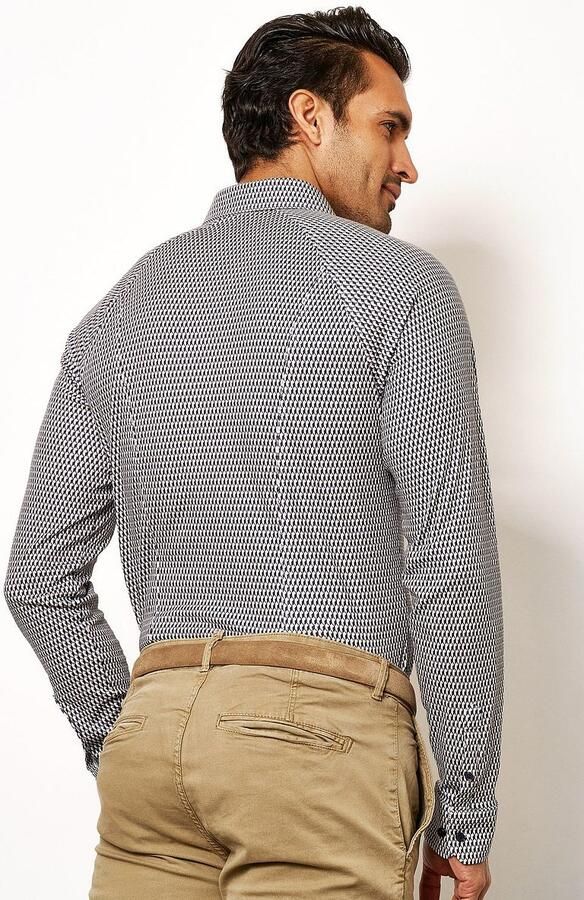 Desoto Overhemd Lange Mouw Overhemd Kubus Navy - Foto 2