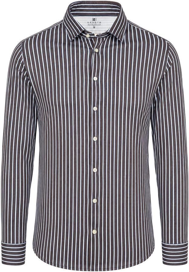 Desoto Overhemd Multi Stripe Bruin