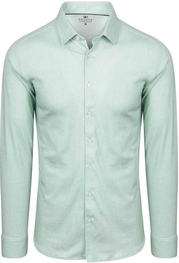 Desoto Overhemd Oxford Optics Turquoise