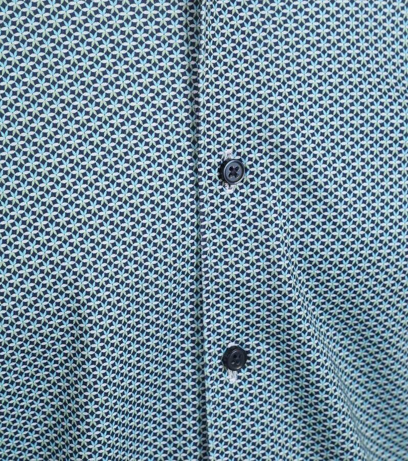 Desoto Overhemd Print Bloem Blauw Groen - Foto 2