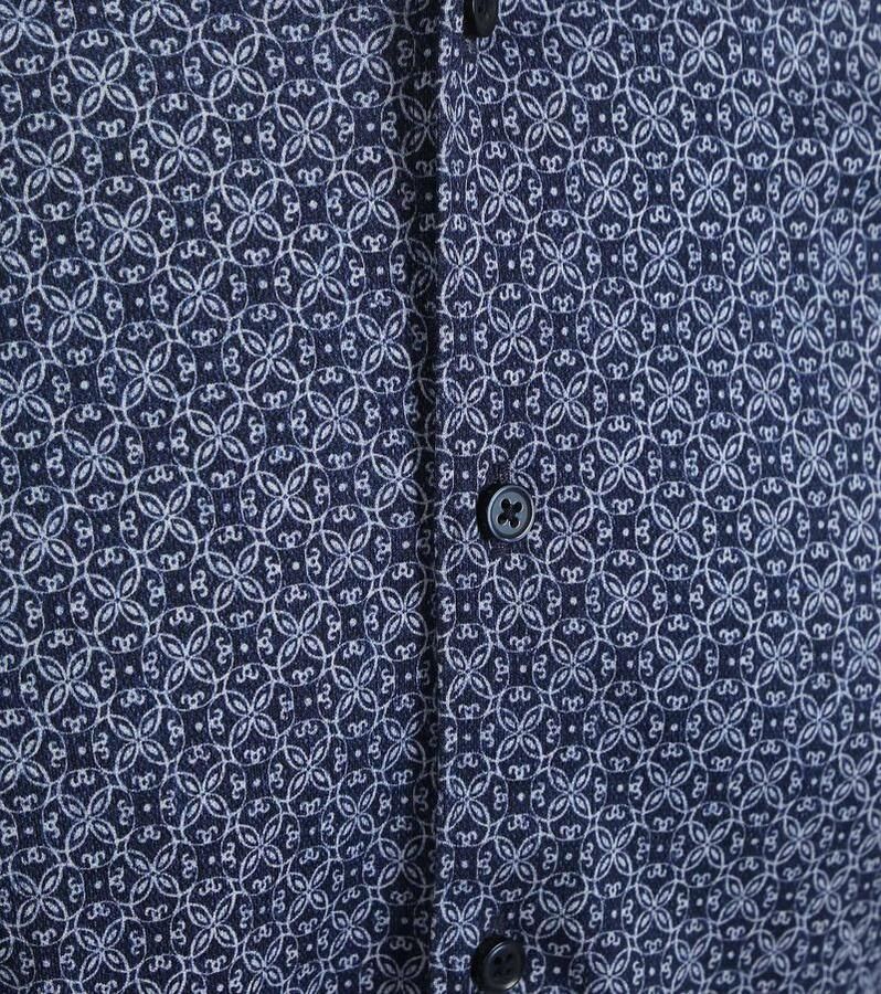 Desoto Overhemd Print Donkerblauw - Foto 2