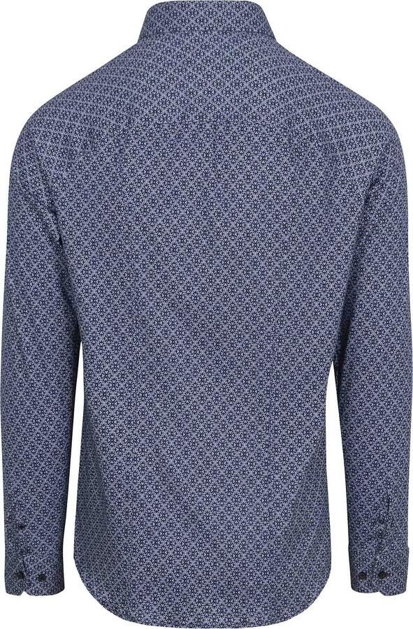 Desoto Overhemd Print Donkerblauw - Foto 3