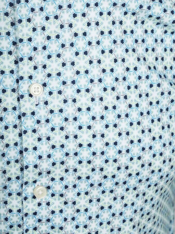 Desoto Overhemd Print Turquoise