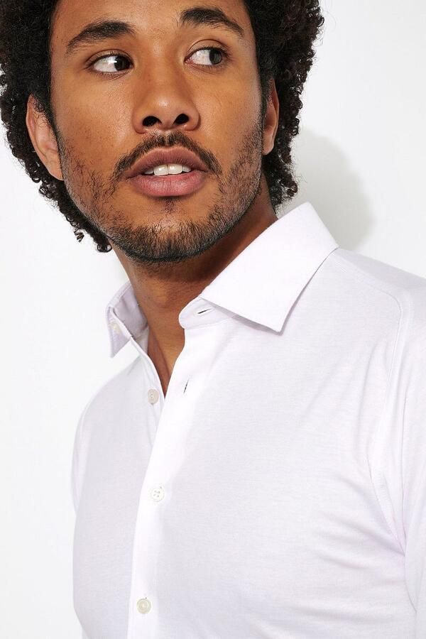 Desoto Overhemd met lange mouwen Jersey overhemd Casual Kent lange mouw