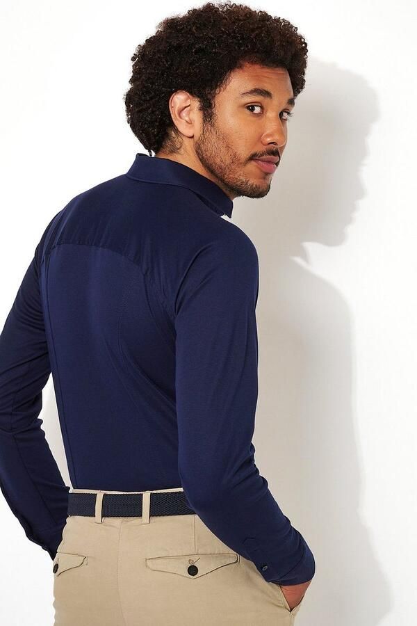 Desoto Overhemd met lange mouwen Jersey overhemd Casual Kent lange mouw - Foto 6