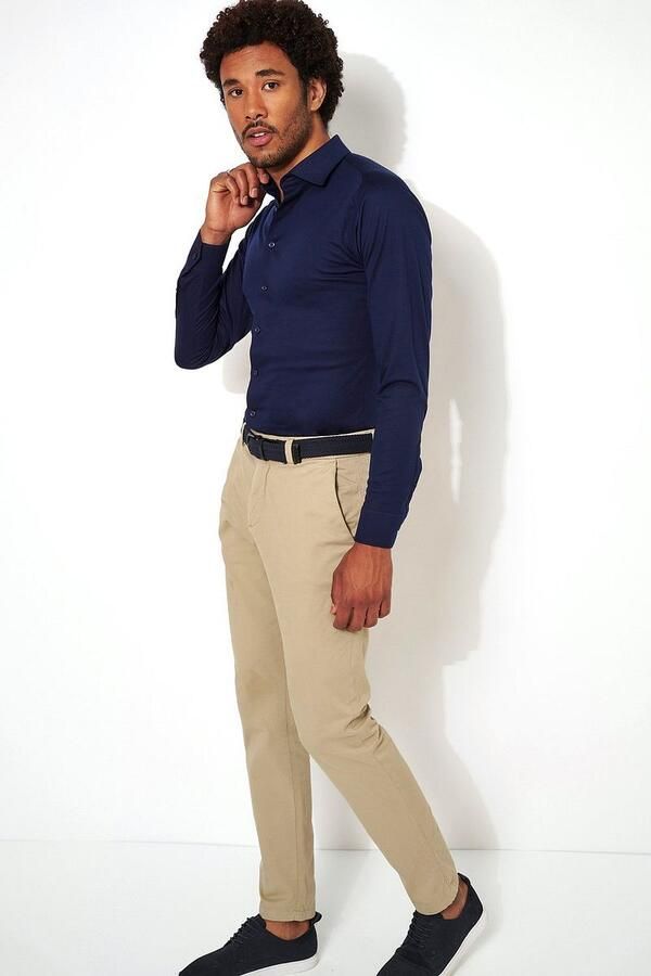 Desoto Overhemd met lange mouwen Jersey overhemd Casual Kent lange mouw - Foto 8