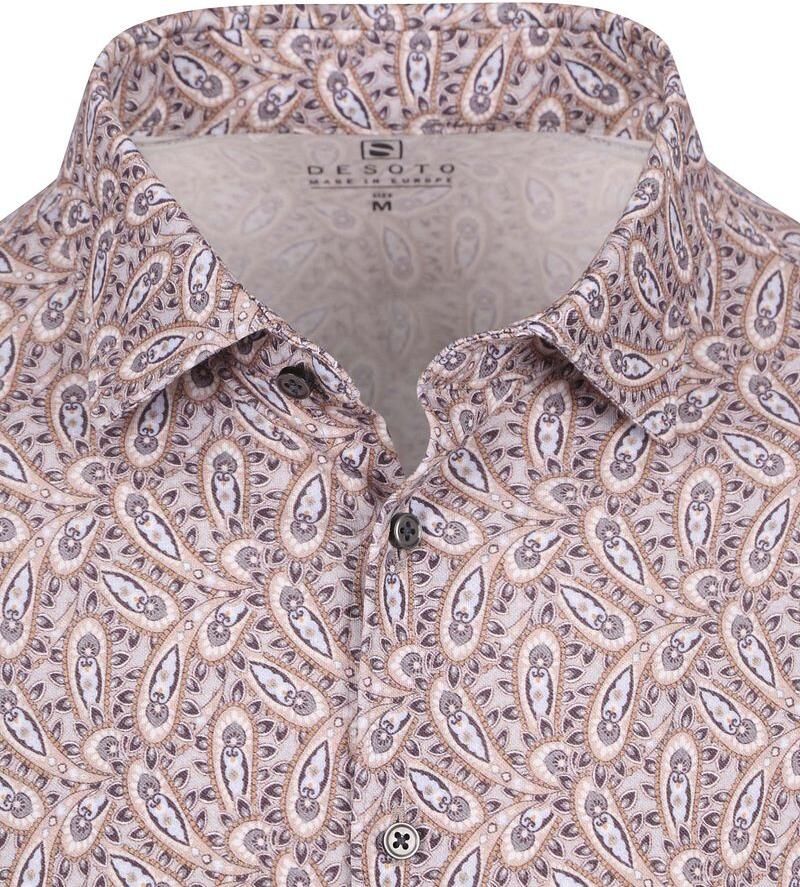 Desoto Overhemd Timeless Elegance Paisley Beige - Foto 2