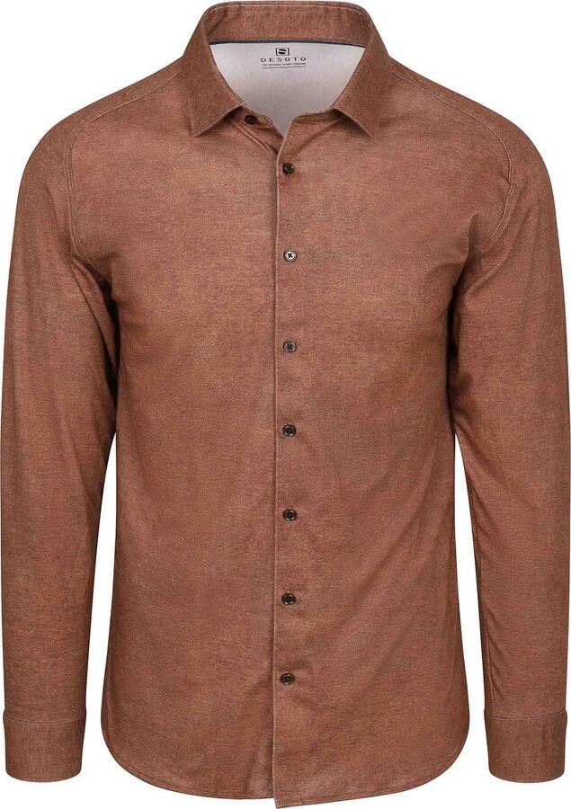 Desoto Overhemd Twill Bruin