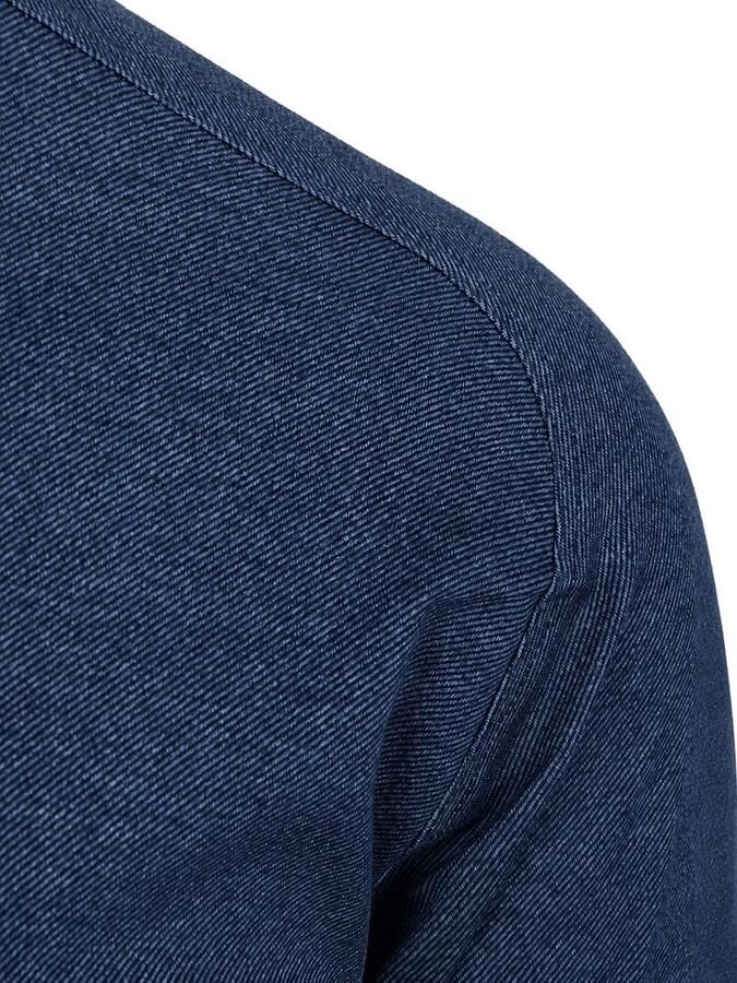 Desoto Overhemd Twill Indigo - Foto 4