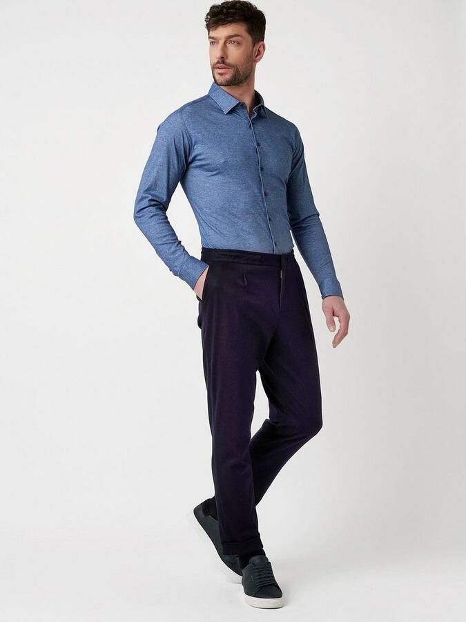 Desoto Overhemd Twill Optics Blauw - Foto 2