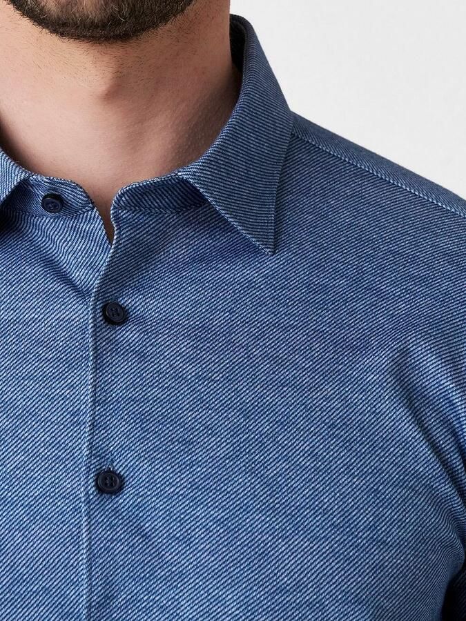 Desoto Overhemd Twill Optics Blauw - Foto 3