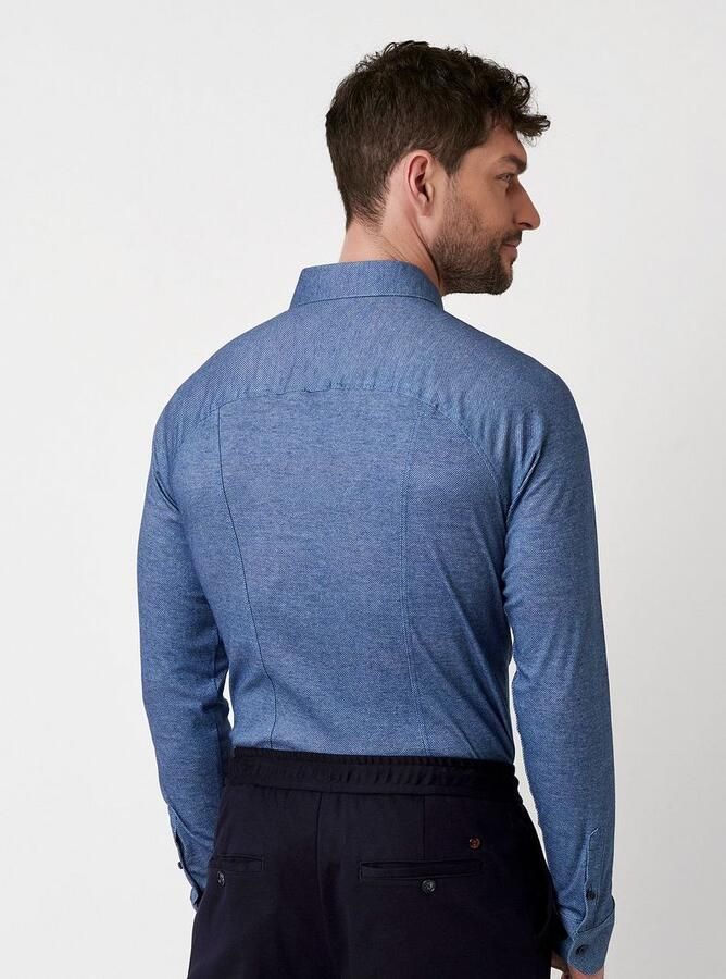 Desoto Overhemd Twill Optics Blauw - Foto 4