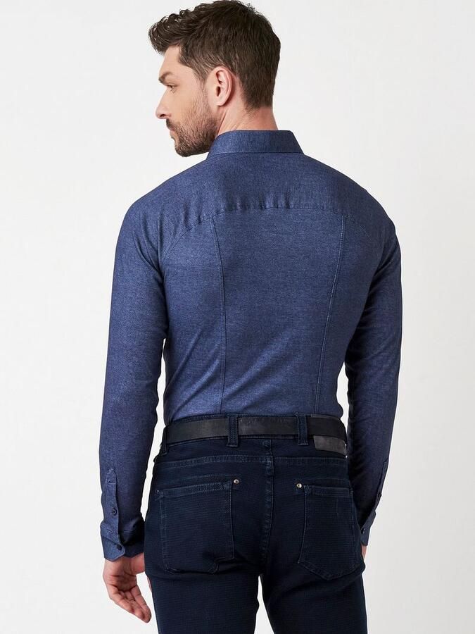 Desoto Overhemd Twill Optics Indigo - Foto 4