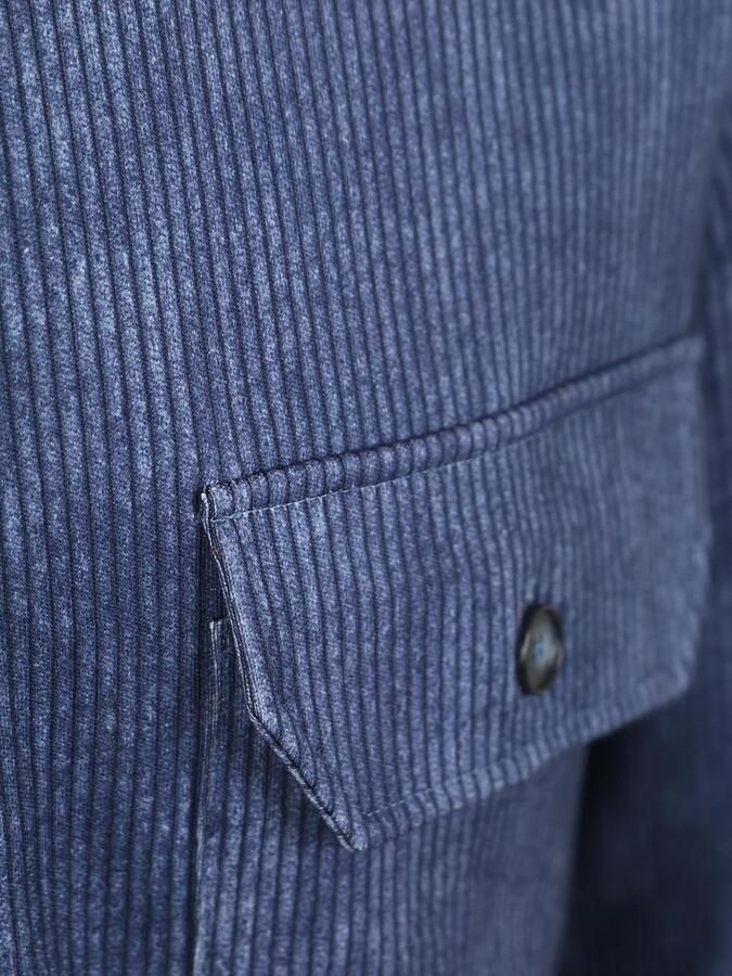 Desoto Overshirt Cord Optics Blauw