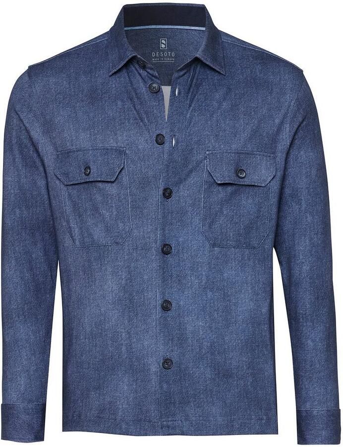 Desoto Overshirt Denim Spark Donkerblauw