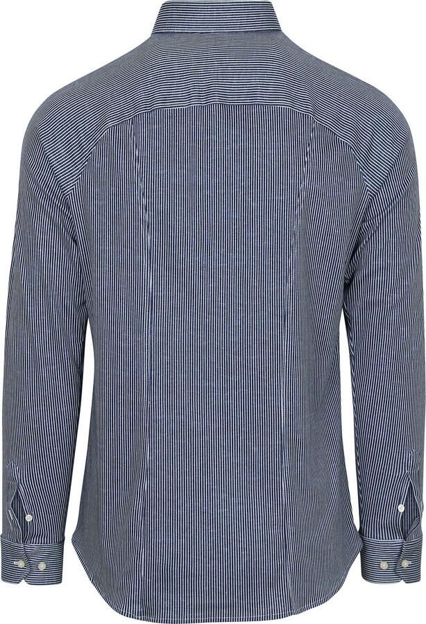 Desoto Shirt Kent Stripes White and Navy Blue - Foto 3