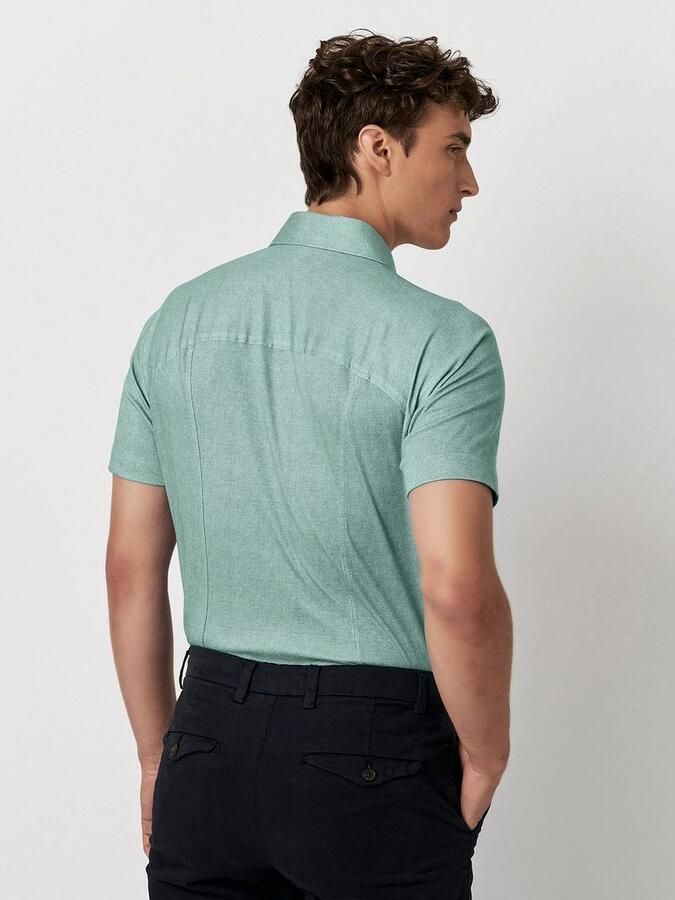 Desoto Short Sleeve Jersey Overhemd Lichtgroen - Foto 4