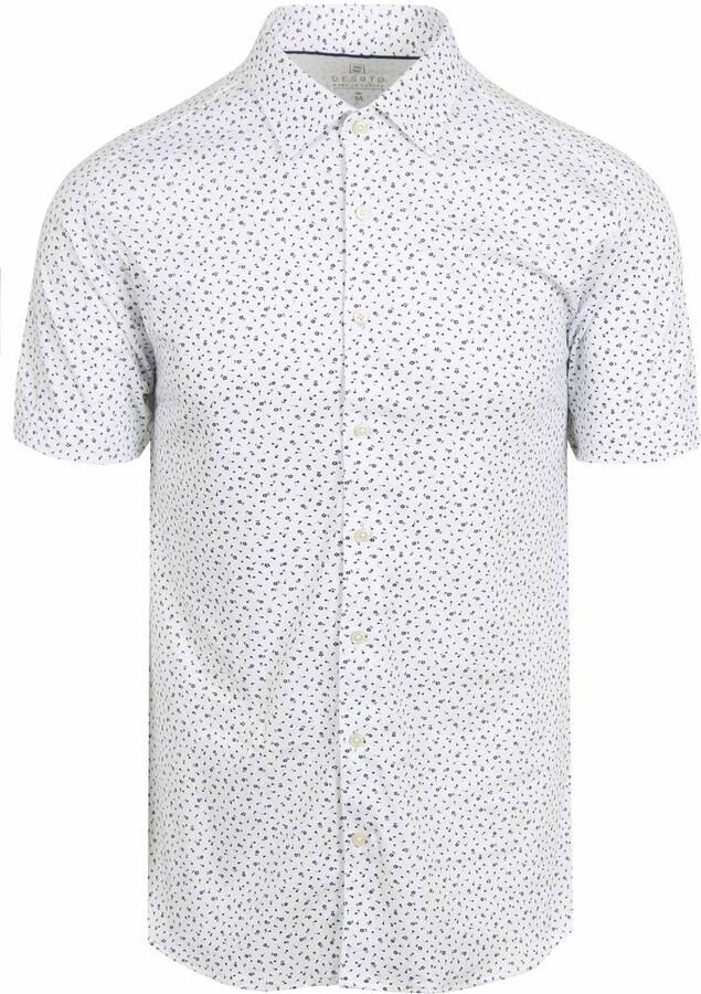 Desoto Short Sleeve Jersey Overhemd Print Wit