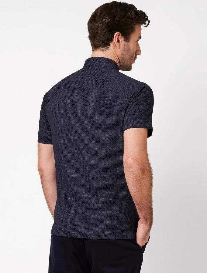 Desoto Short Sleeve Overhemd Artwork Navy - Foto 2