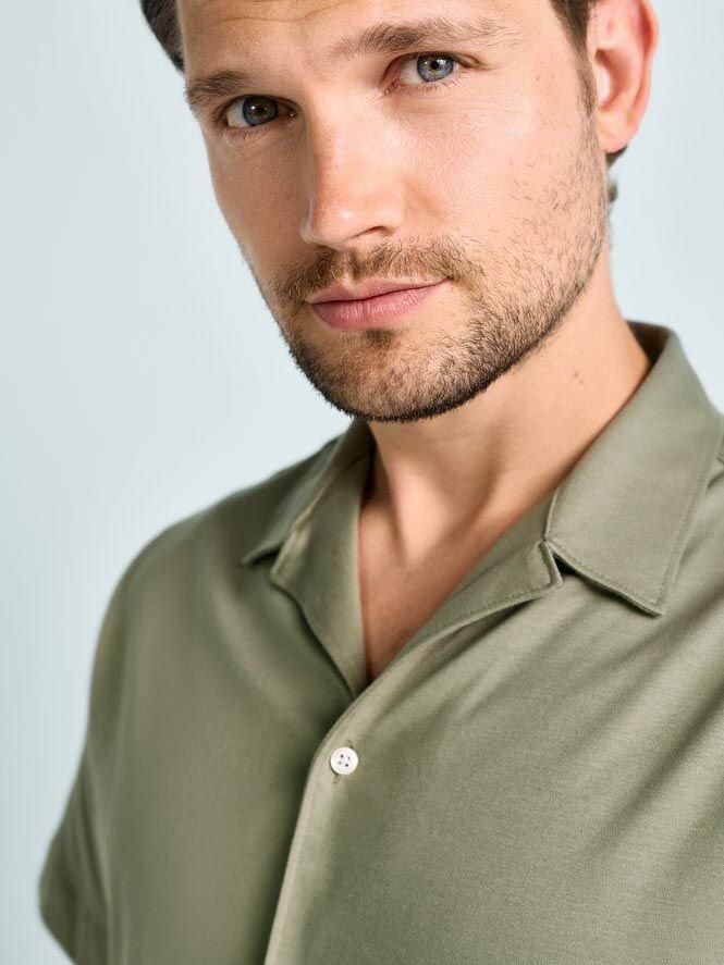 Desoto Short Sleeve Overhemd Festival Groen - Foto 4