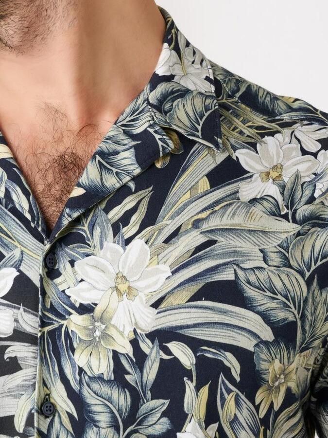 Desoto Overhemd Korte Mouw Short Sleeve Overhemd Festival Navy Groen - Foto 6